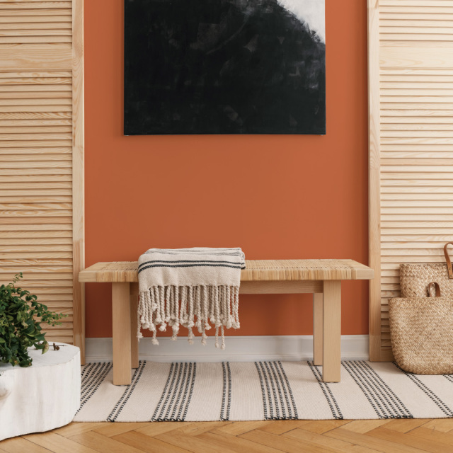 カラー壁紙Huemo（ヒューモ）のサンセットテラコッタ