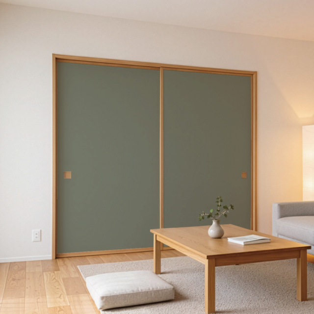 ふすま用リメイクシール・伝統色の利休鼠