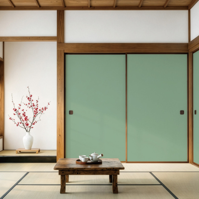 ふすま用リメイクシール・伝統色の薄青