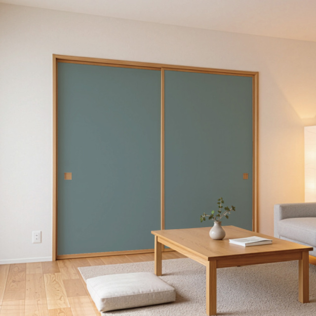 ふすま用リメイクシール・伝統色の湊鼠