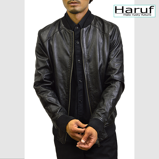 【50%OFF】【アウトレットセール】MA1 レザージャケット 本革 ラムレザー スタジャン レザーブルゾン フライトジャケット ブラック 黒 M3468 NO3040