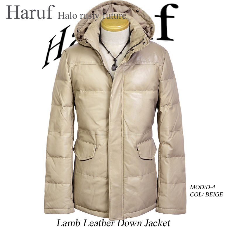 レザーダウンジャケットD4BE看板