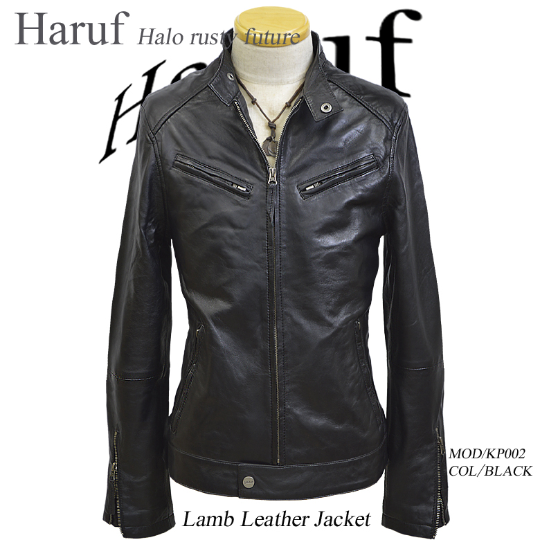 レザージャケット ラムレザー ライダース レザー ジャケット ライダーズ 本革 メンズ アウター kp002