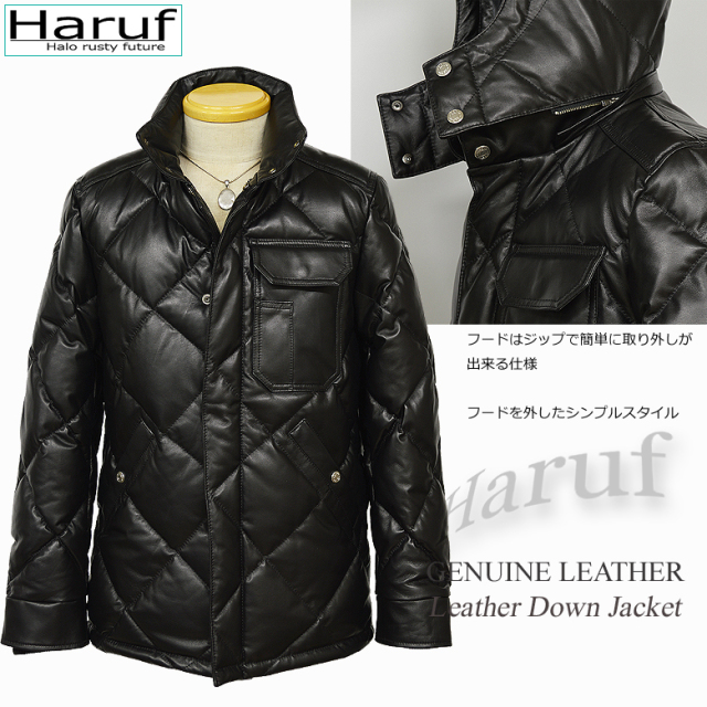 ダウンジャケット メンズ 本革 03bk4