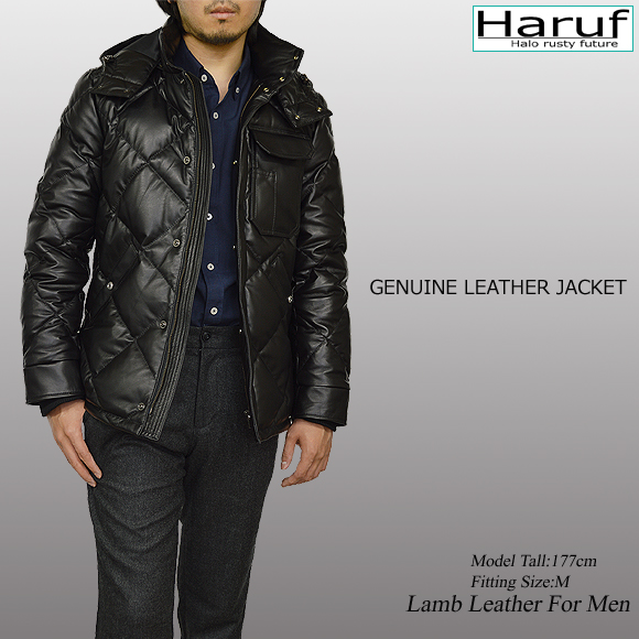 ダウンジャケット メンズ 本革 03bkmod1n