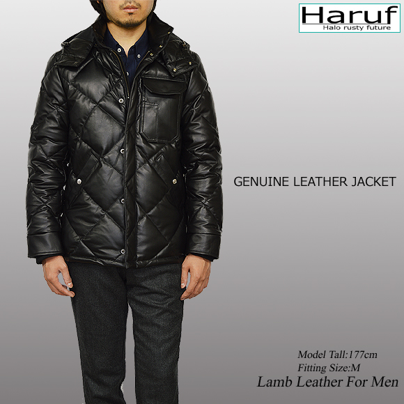 ダウンジャケット メンズ 本革 03bkmod2