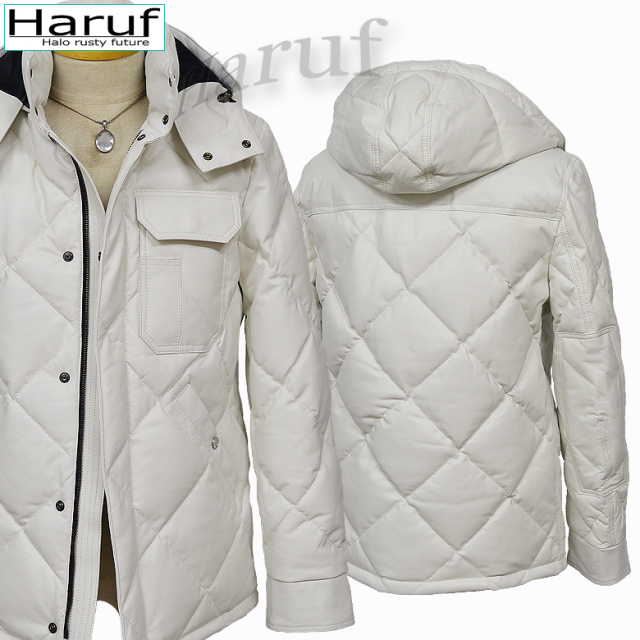 ダウンジャケット メンズ 本革 03whi3