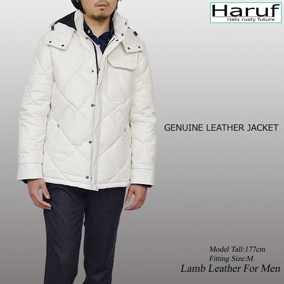ダウンジャケット メンズ 本革 03whimod2