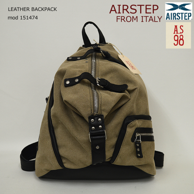 AIRSTEP AS98 帆布 リュック レザーリュック ショルダー バッグ レザー