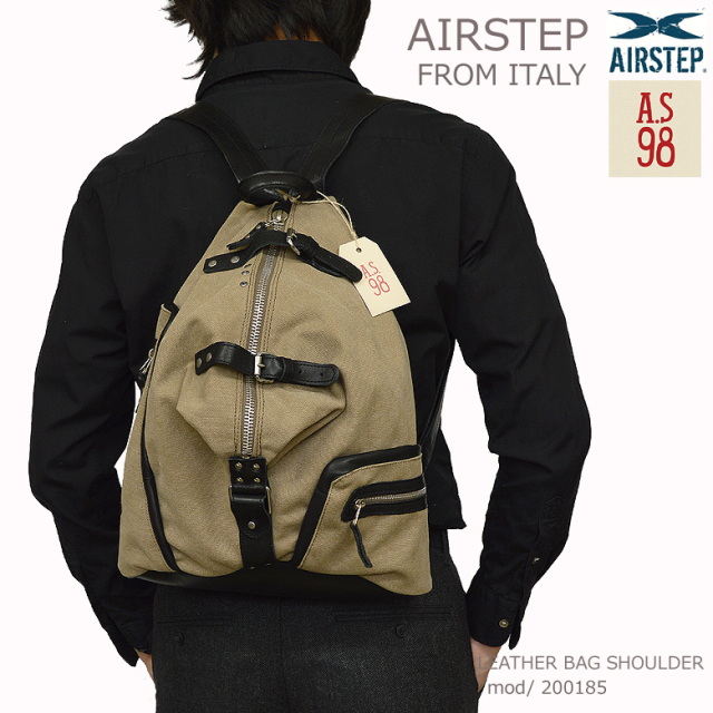 AIRSTEP AS98 帆布 リュック レザーリュック ショルダー バッグ レザー