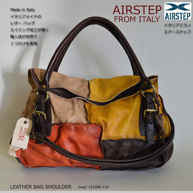 AIRSTEP イタリア製 レザーバッグ ショルダーバッグ 斜めがけ