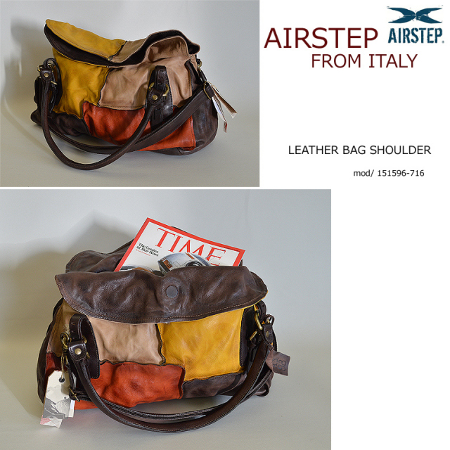 AIRSTEP イタリア製 レザーバッグ ショルダーバッグ 斜めがけ