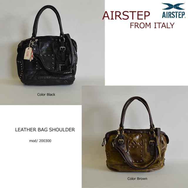 AIRSTEP イタリア製 ブランド レザーバッグ ショルダーバッグ