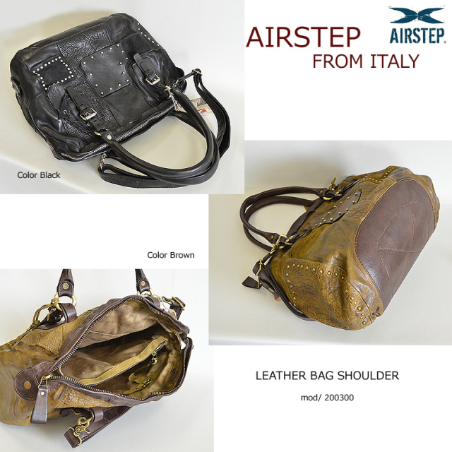 AIRSTEP イタリア製 ブランド レザーバッグ ショルダーバッグ