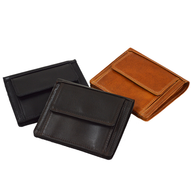 本革 二つ折り財布 レザーウォレット 360ama