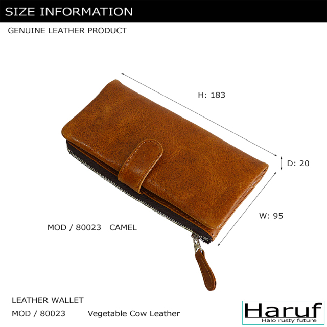 本革 長財布 サイフ メンズ レザーウォレット キャメル ブラウン