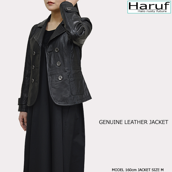 本革 テーラード ピーコート 革ジャン レディース 860bkmod2