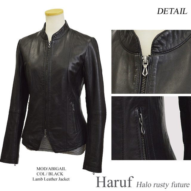 革ジャン　美品 Haruf】ハルフブランドの本革ラムレザーシングルライダース