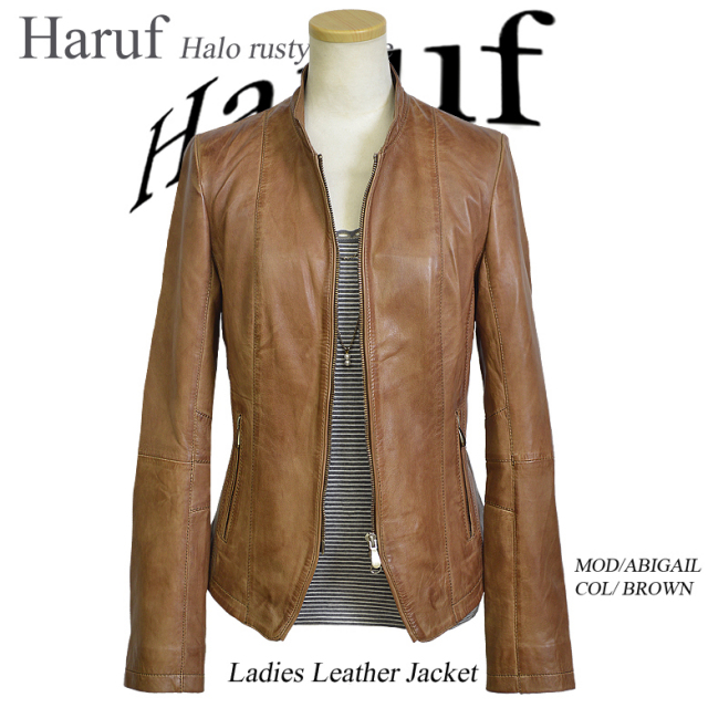 レディース 本革レザージャケット 革ジャン ブラウン 茶色 特集