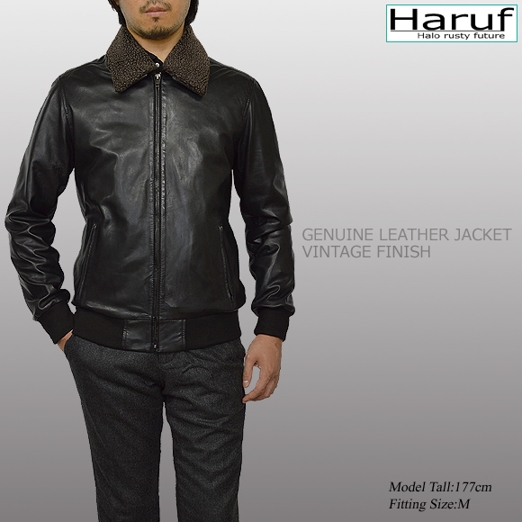 ボア衿付き 革ジャン 本革 メンズ alexis23mod2n