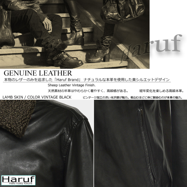 ボア衿付き 革ジャン 本革 メンズ alexis23sozain