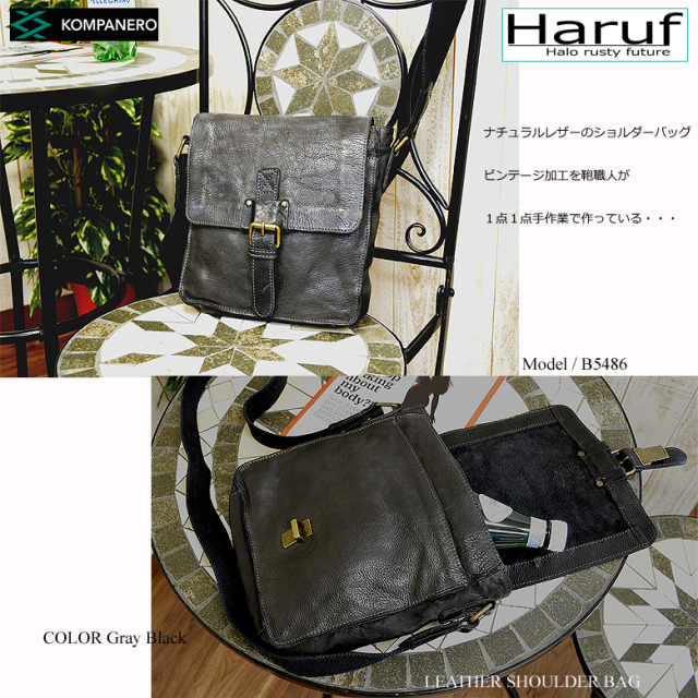本革 ショルダーバッグ b5486-4