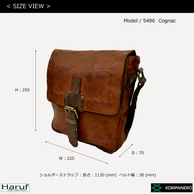 本革 ショルダーバッグ b5486-7