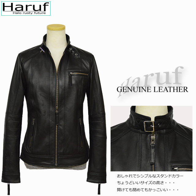 本革 シングル ライダースジャケット レディース daniebks3