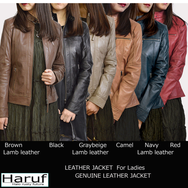 本革 レザージャケット レディース シングルライダース 革ジャン  