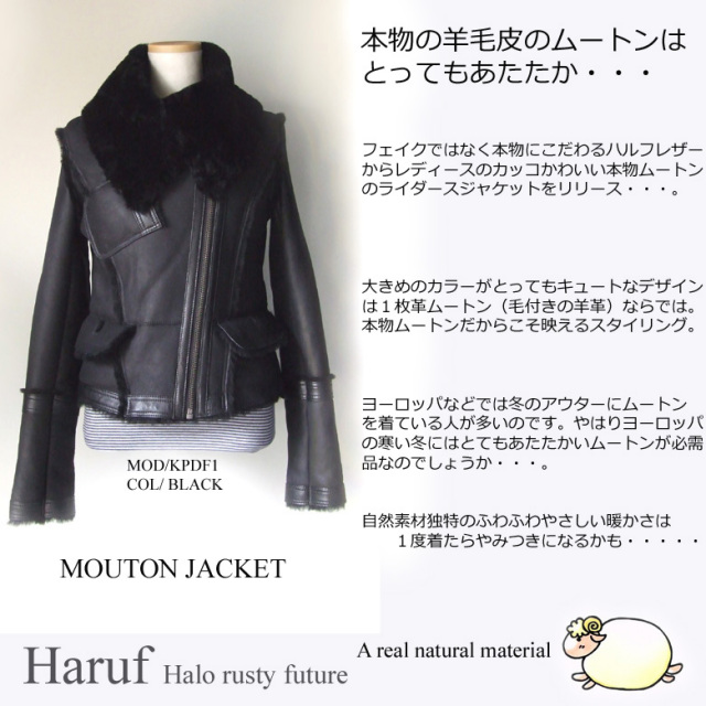 ムートンジャケット df1bk1