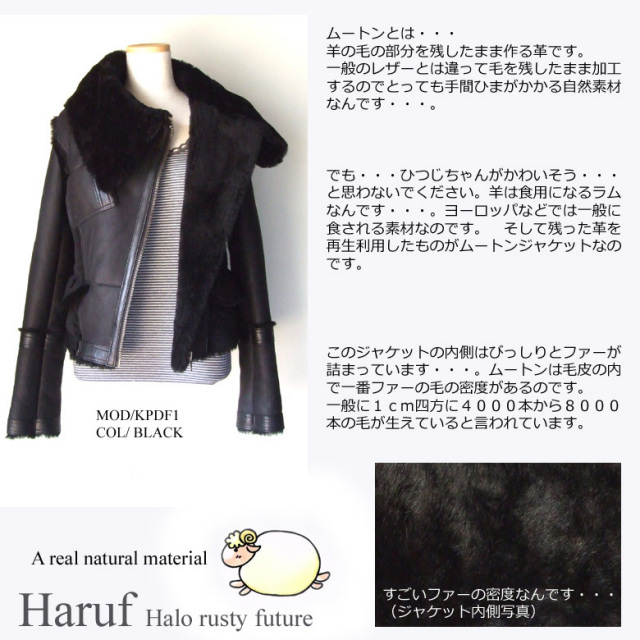 ムートンジャケット df1bk2