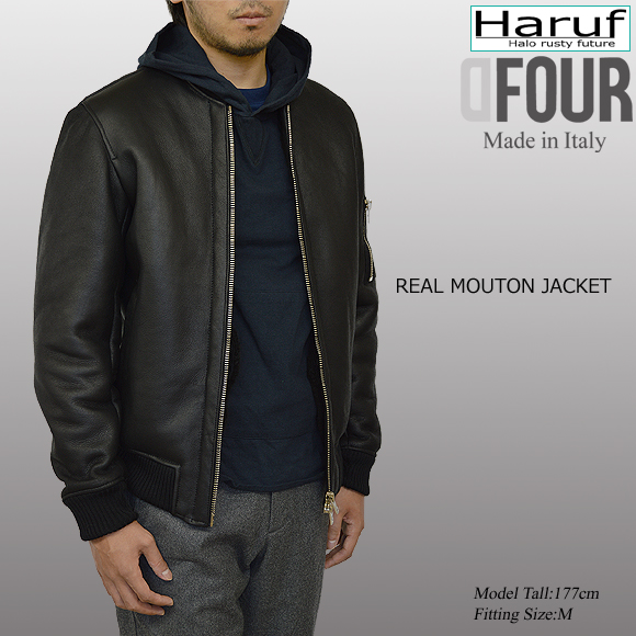 イタリア製 ブランドレザー ムートンジャケット ムートンコート