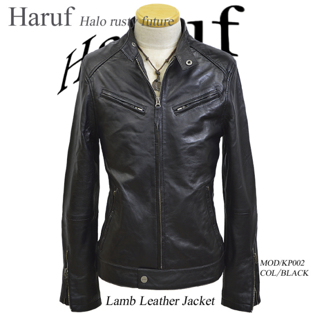 レザージャケット ラムレザー ライダース レザー ジャケット ライダーズ 本革 メンズ アウター kp002