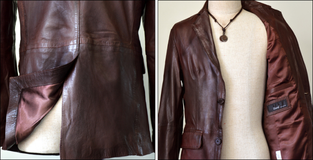 テーラードジャケット 本革 kp004dbr4a