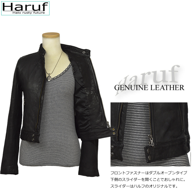 本革 レザージャケット シングルライダース レディース kp400bk3