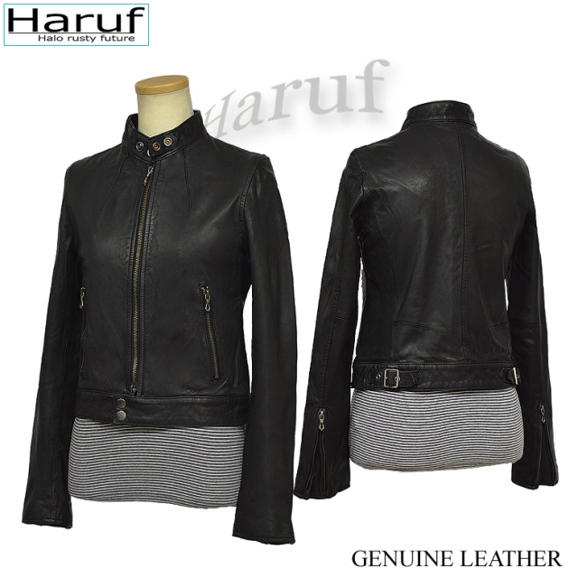 本革 レザージャケット シングルライダース レディース kp400bk4