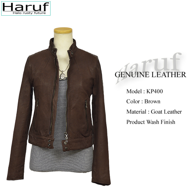 本革 レザージャケット シングルライダース レディース kp400br1