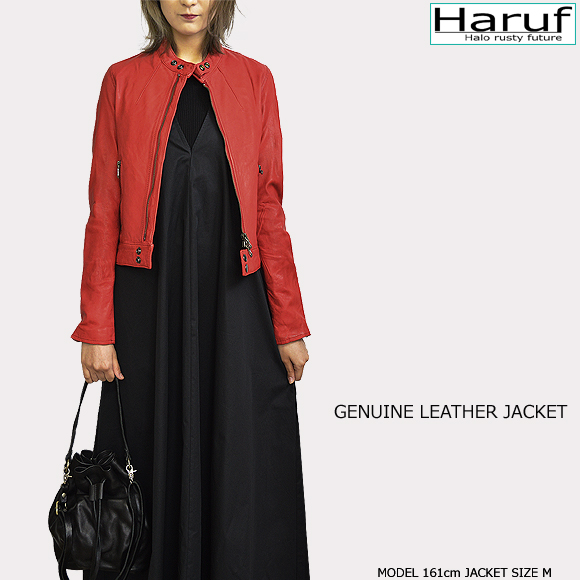 本革 レザージャケット シングルライダース レディース kp400redmod1