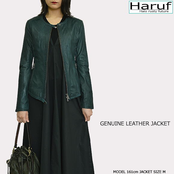 ノーカラー 革ジャン レディース kp410blumod1