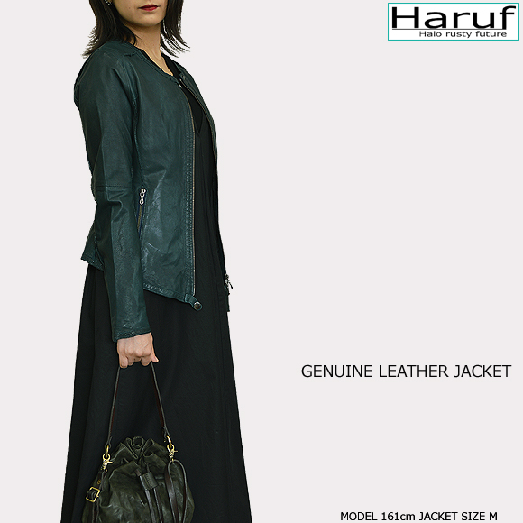 ノーカラー 革ジャン レディース kp410blumod2