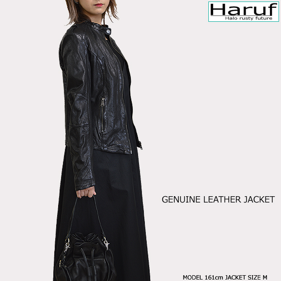 レザージャケット レディース 本革 l3683bkmod2