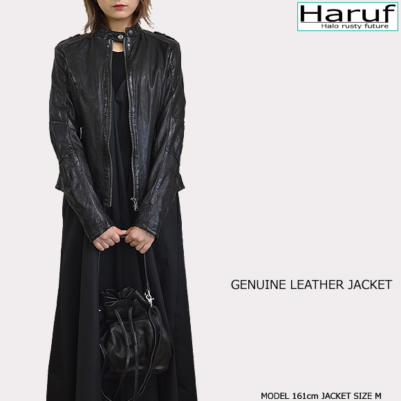 レザージャケット レディース 本革 l3683bkmod4