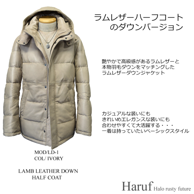 本革 ダウンジャケット メンズ ld1ivo1