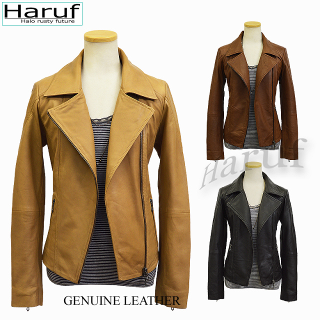 レザーダブルライダース レディース m0484be3col