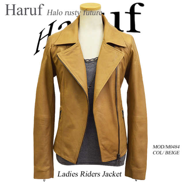 Haruf】ハルフブランドの本革ラムレザーダブルライダースジャケット