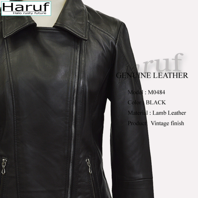 レザーダブルライダース レディース m0484bk2