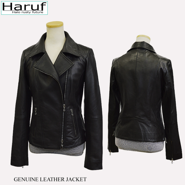 レザーダブルライダース レディース m0484bk3