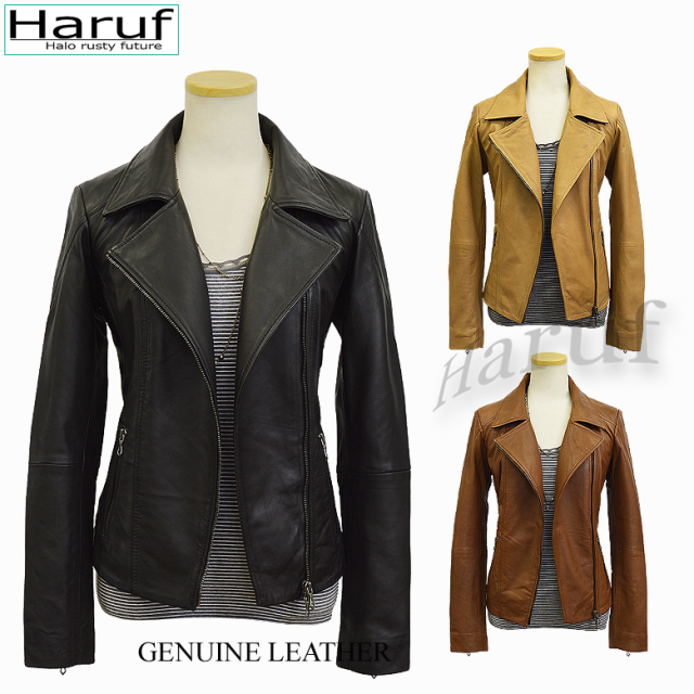 レザーダブルライダース レディース m0484bk3col