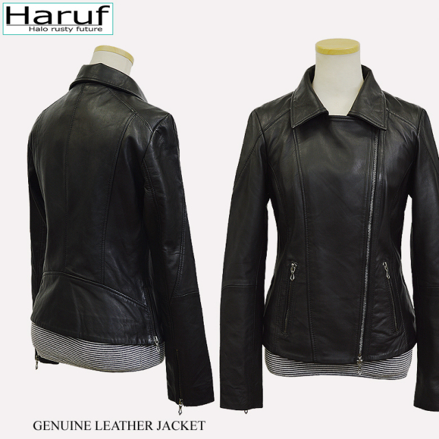 レザーダブルライダース レディース m0484bk4