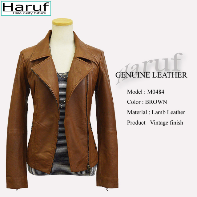 レザーダブルライダース レディース m0484br1